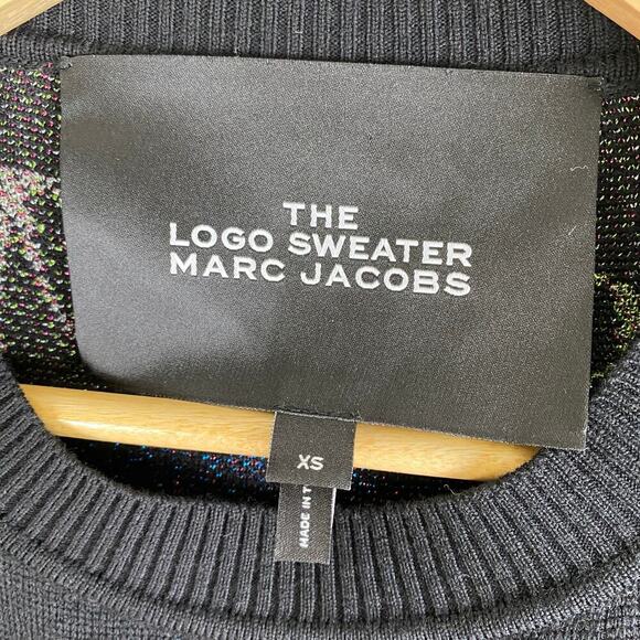 Marc Jacobs x New York Magazine Sweater Size XS Black Rainbow Metallic Wool RARE - Picture 10 of 14